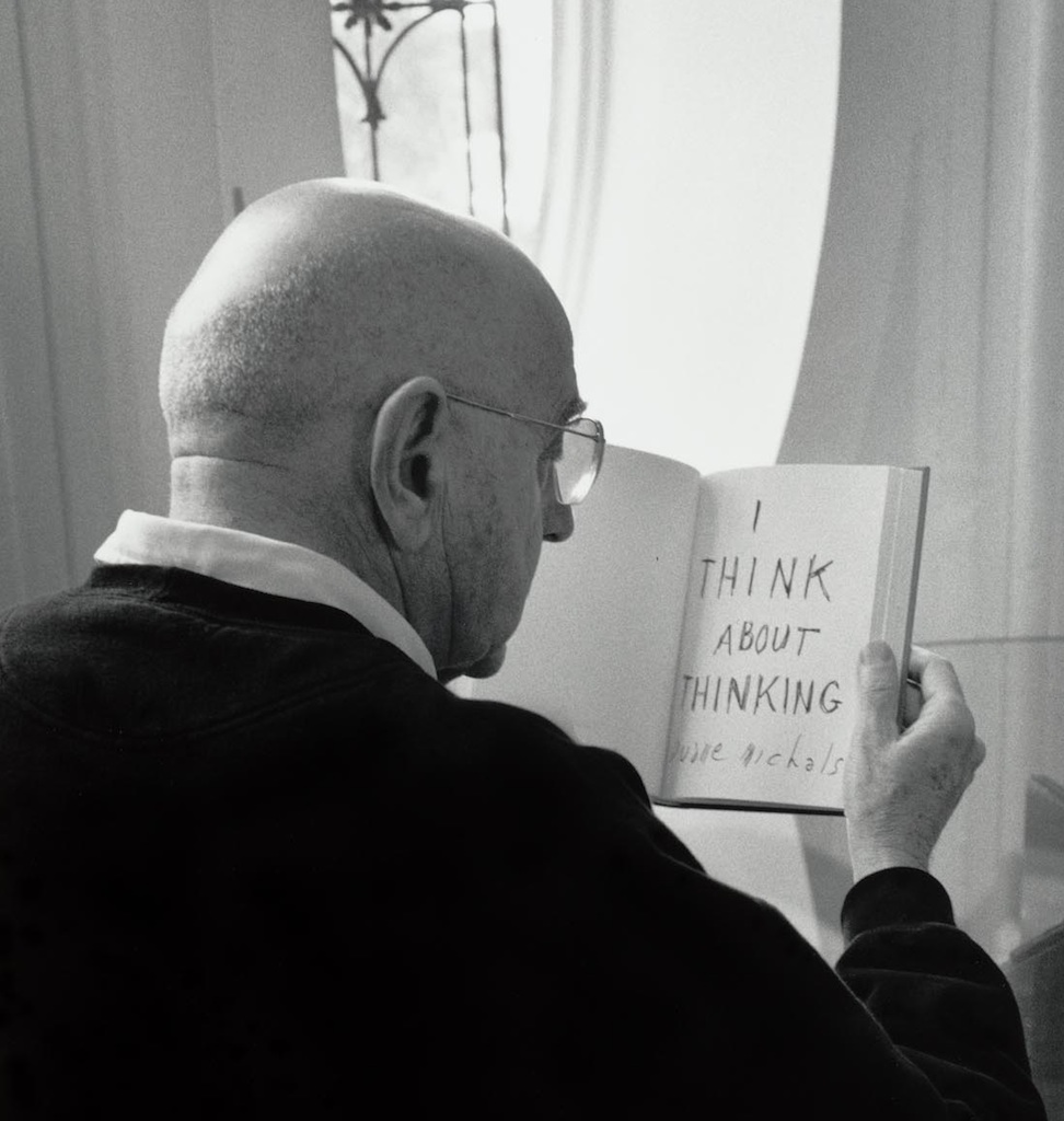 Duane Michals; I Think about Thinking, 2000; Gelatin silver print with hand applied text; The Henry L. Hillman Fund, Carnegie Museum of Art, Pittsburgh; Courtesy of the Artist and DC Moore Gallery