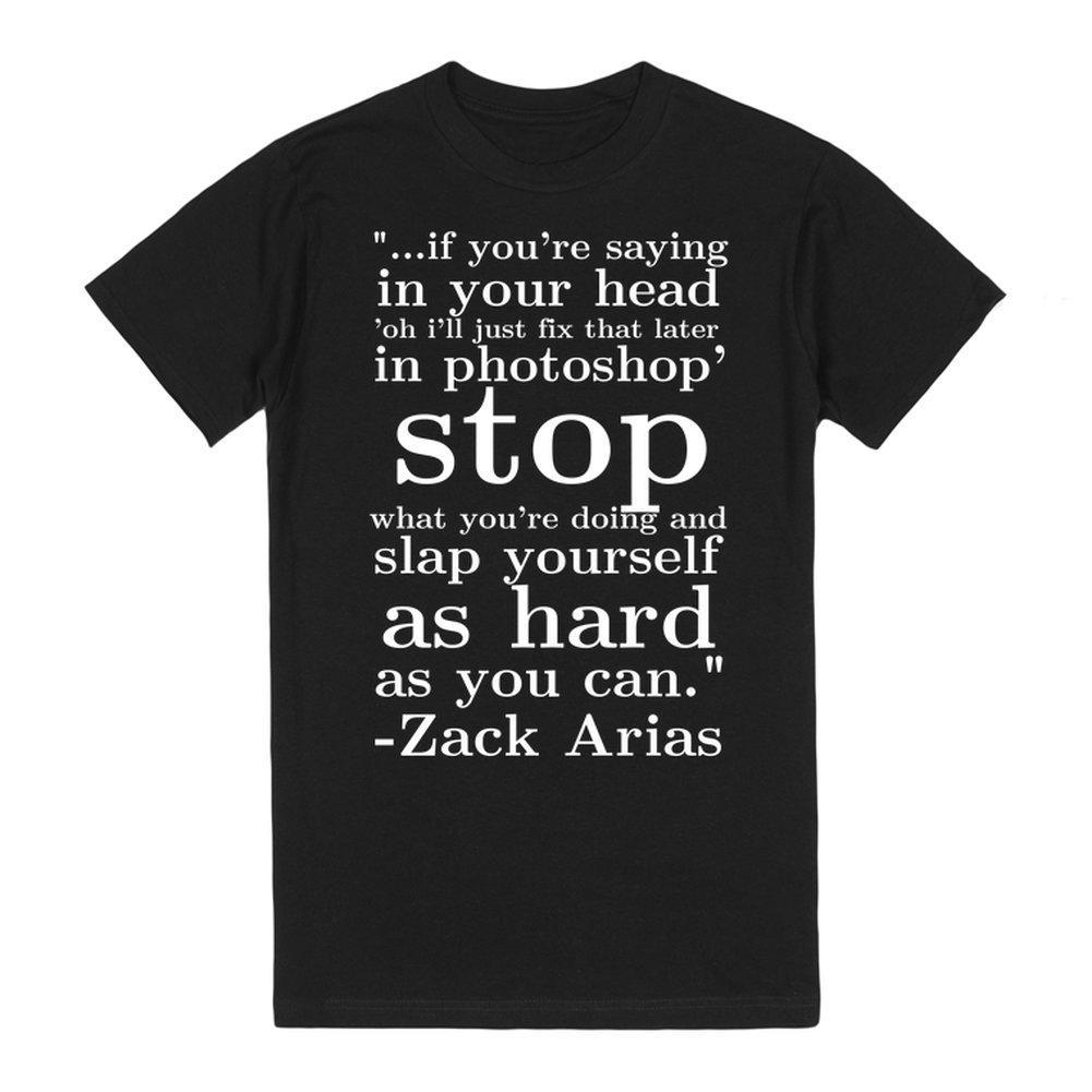 tee-shirt avec citation Zack Arias - skreened.com